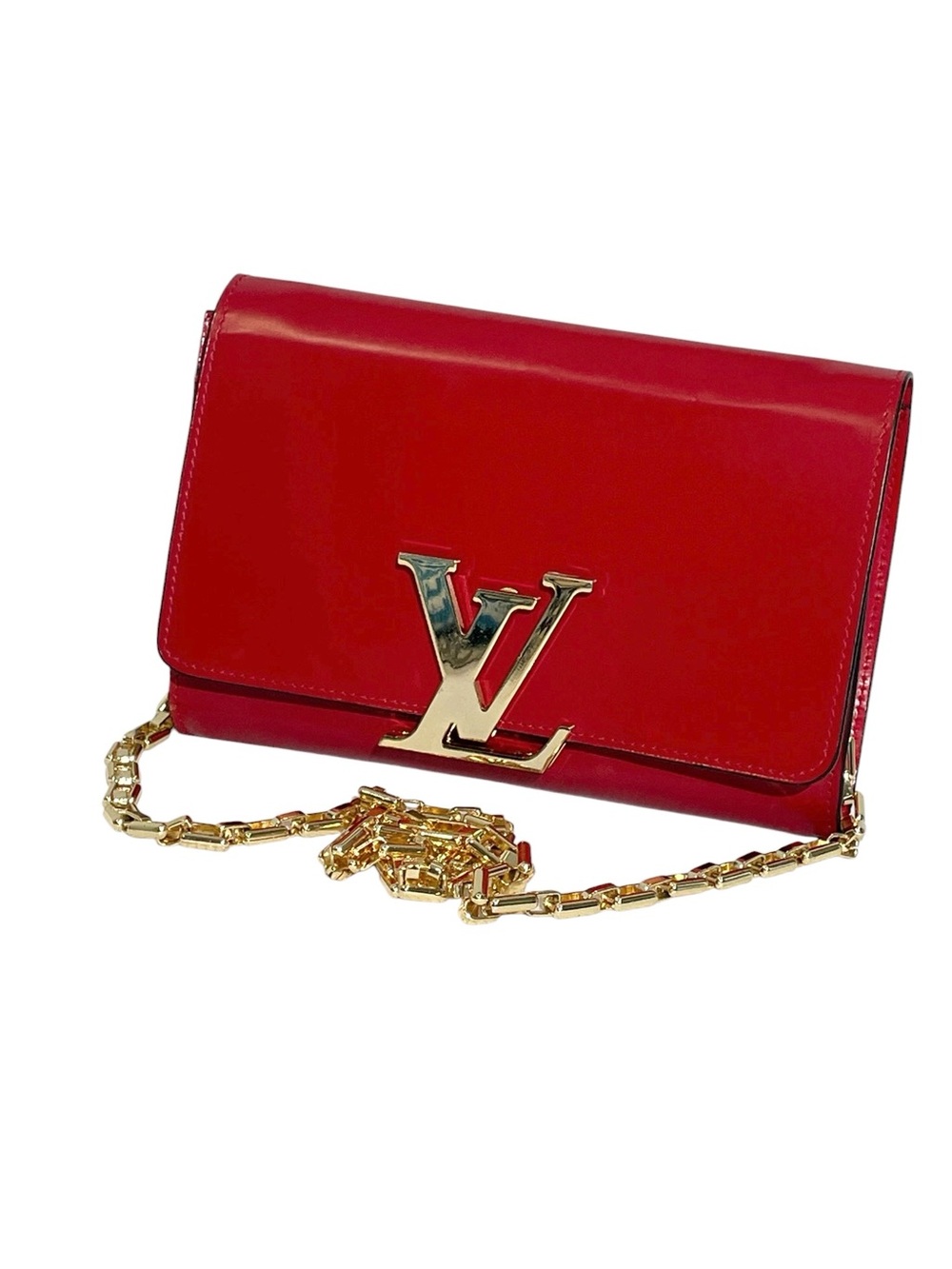 ❤️ Red Chain Shoulder / Crossbody Bag ❤️ - Picture 5 of 13